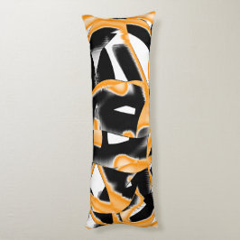 燃え風変わりたテープのメドレー、オレンジ色の白いスクラッチ ボディピロー