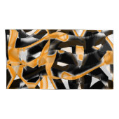 燃え風変わりたテープのメドレー、オレンジ色の白いスクラッチ 枕カバー (裏面-右)