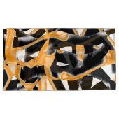 燃え風変わりたテープのメドレー、オレンジ色の白いスクラッチ 枕カバー (正面右)