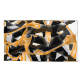 燃え風変わりたテープのメドレー、オレンジ色の白いスクラッチ 枕カバー (裏面-左)