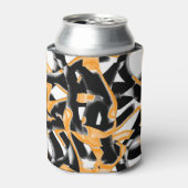 燃え風変わりたテープのメドレー、オレンジ色の白いスクラッチ 缶クーラー (缶正面)
