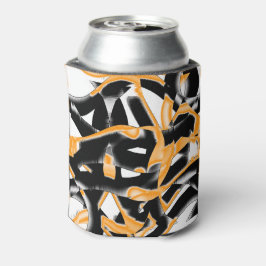 燃え風変わりたテープのメドレー、オレンジ色の白いスクラッチ 缶クーラー