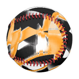 燃え風変わりたテープのメドレー、オレンジ色の白いスクラッチ 野球ボール