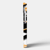 燃え風変わりたテープのメドレー、オレンジ色の白いスクラッチ Case-Mate iPhoneケース (裏面 / 左)