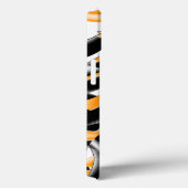 燃え風変わりたテープのメドレー、オレンジ色の白いスクラッチ Case-Mate iPhoneケース (裏面 / 右)