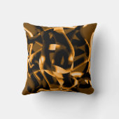 燃え風変わりたリボンのメドレー、オレンジ色 クッション (裏面)