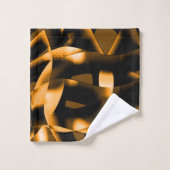 燃え風変わりたリボンのメドレー、オレンジ色 バスタオルセット (ウォッシュタオル)