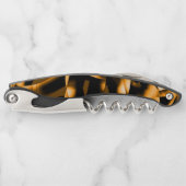 燃え風変わりたリボン、オレンジと黒のメドレー ソムリエナイフ (正面)