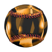 燃え風変わりたリボン、オレンジと黒のメドレー 野球ボール (裏面)