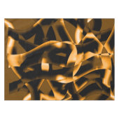 燃え風変わりたリボン、オレンジ色と黒の絡み テーブルクロス (正面(横))