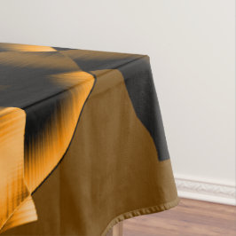 燃え風変わりたリボン、オレンジ色と黒の絡み テーブルクロス