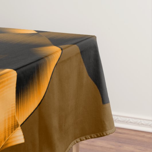 燃え風変わりたリボン、オレンジ色と黒の絡み テーブルクロス (インサイチュ)