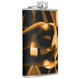 燃え風変わりたリボン、オレンジ色と黒の絡み フラスク