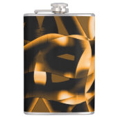 燃え風変わりたリボン、オレンジ色と黒の絡み フラスク (正面)