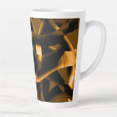 燃え風変わりたリボン、黒とオレンジ カフェラテマグ (右)