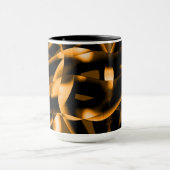 燃え風変わりたリボン、黒とオレンジ マグカップ (中央)