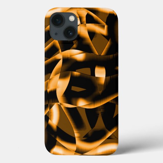 燃え風変わりたリボン、黒とオレンジ Case-Mate iPhoneケース (裏面)