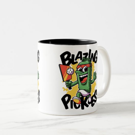 燃おもしろい焼の漬物 ツートーンマグカップ (正面右)