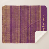 燃かわいらし焼オレンジブルゴーニュストライプーパターン シェルパブランケット (正面(横))