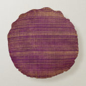 燃かわいらし焼オレンジブルゴーニュ動揺してーパターン ラウンドクッション (裏面)