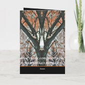 燃やされたアンバーの木の反射カード カード (裏面)