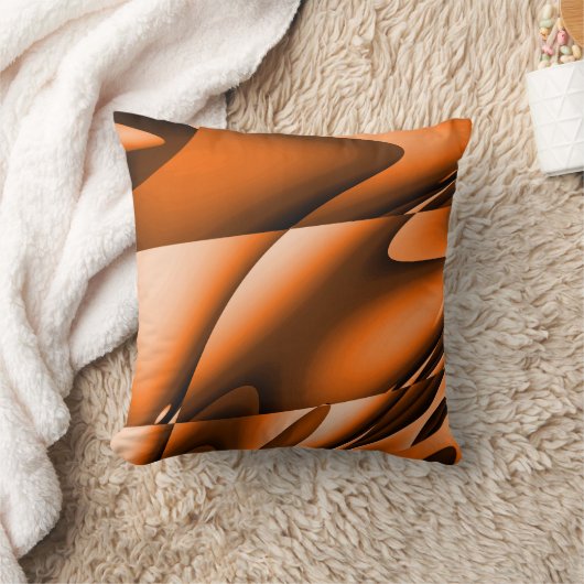 燃やされたオレンジの抽象芸術のモダンの装飾用クッション クッション (ブランケット)