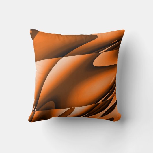 燃やされたオレンジの抽象芸術のモダンの装飾用クッション クッション (裏面)