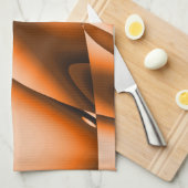 燃やされたオレンジの抽象芸術の台所タオル キッチンタオル (四つ折り)