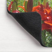 燃やされたオレンジアジアユリ、Gloriosasのデイジー、 マウスパッド (コーナー)