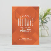 燃やされたオレンジオースティンの長角牛の休日カード シーズンカード (スタンド正面)