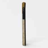 燃やされたオレンジキリンの金ゴールドのダマスク織のiPhoneの箱 Case-Mate iPhoneケース (裏面/左)