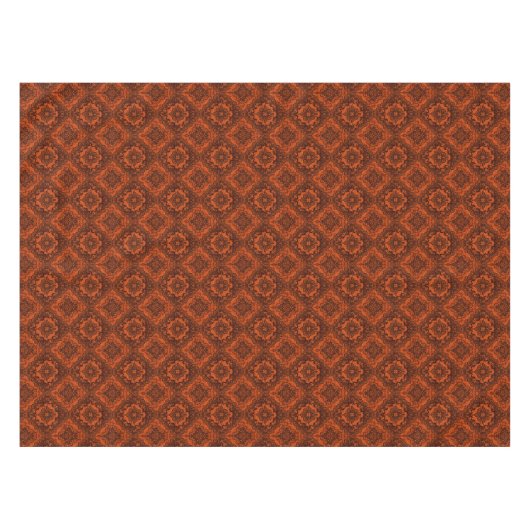 燃やされたオレンジ渦巻のテーブルクロス テーブルクロス (正面(横))