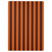 燃やされたオレンジ縦ストライプのレトロのスタイル クリップボード (裏面)