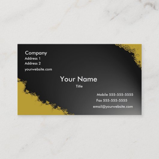 燃やされたオレンジ華麗さの名刺 名刺 (正面)