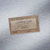 燃やされたケルト族の木製パターン マグネット名刺 (インサイチュ)