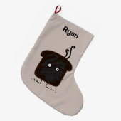 燃やされたトーストの煙は灰のパンを粉々にします ラージクリスマスストッキング (正面 (吊り時))