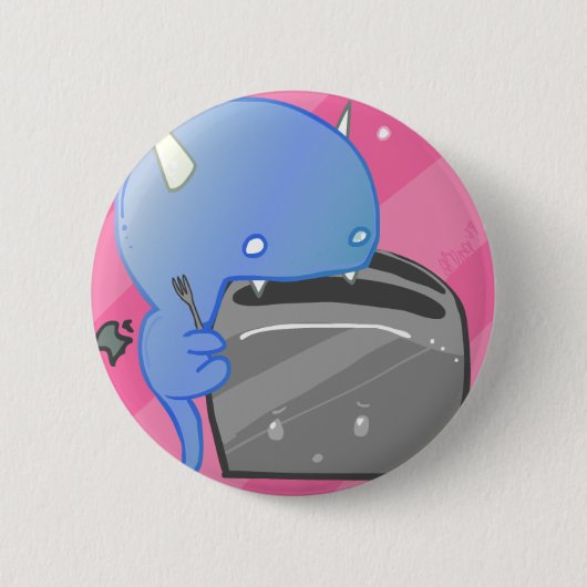 燃やされたトースト 缶バッジ (正面)