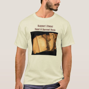 燃やされた本、サポート無秩序! 禁止本を読んで下さい Tシャツ