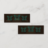 燃やされた蝶細い名刺 スキニー名刺 (正面/裏面)