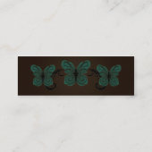 燃やされた蝶細い名刺 スキニー名刺 (裏面)