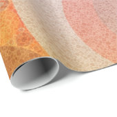 燃やされた衰退したオレンジレトロパターン ラッピングペーパー (ロールコーナー)