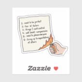 燃やすリスト 治療的儀式 メンタルヘルス シール (シート)