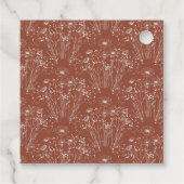 燃エレガントえたオレンジのフローラ結婚の感謝 フェイバータグ (裏面)