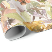 燃エレガント焼オレンジイエロー秋秋フローラ ラッピングペーパー (ロールコーナー)