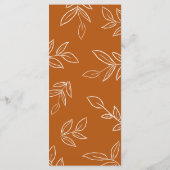 燃エレガント焼オレンジミニマ葉リスト結婚ズ メニュー (裏面)