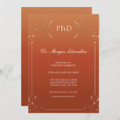 燃エレガント焼オレンジPhD 招待状 (正面/裏面)