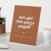 燃スタイリッシュえたオレンジこのパーティーポップピンを手に入れよう 台座サイン (インサイチュ)