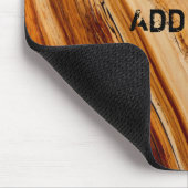 燃パーソナライズされた焼した木の幹テクスチャ マウスパッド (コーナー)