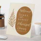 燃ミニマル焼オレンジリハーサルディナーウェルカム 台座サイン (インサイチュ)