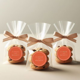 燃ミニマル焼オレンジ丸結婚のシール ラウンドシール